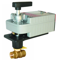 Honeywell VBN2CJPXD000 CONTROL BALL VALVE WITH ELECTRIC ACTUATOR - 1 IN. NPT - 2-WAY - 9 CV  - PLATED BRASS TRIM - DCA PROFILE - MODULATING FLOATING(FAIL IN PLACE) - 24 VAC - 2 AUX SWITCHES  | Midwest Supply Us