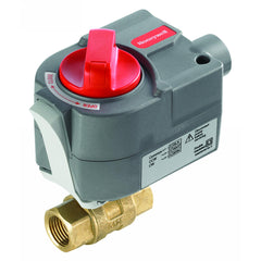 Honeywell VBN2CLPA1000 CONTROL BALL VALVE WITH ELECTRIC ACTUATOR - 1 IN. NPT - 2-WAY - 15.3 CV  - PLATED BRASS TRIM - STANDARD PROFILE - FLOATING ON/OFF(FAIL IN PLACE) - 24 VAC  | Midwest Supply Us