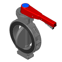 Spears 753311-030 3 PVC WAFER BUTTERFLY VALVE FKM W/HANDLE  | Midwest Supply Us