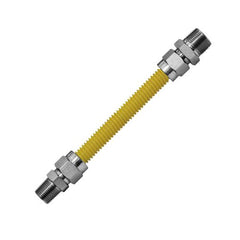 Everflow FTGC-YC12-24N(BF) FLEXTRON FTGC-YC12-24N(BF) 5/8" OD(1/2" ID) X 24" YC GAS CNCTR 3/4" MIP x 3/4" MIP  | Midwest Supply Us