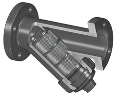 Spears YS23P8-005 1/2 PVC Y-STRAINER FLANGED EPDM P8 MESH  | Midwest Supply Us