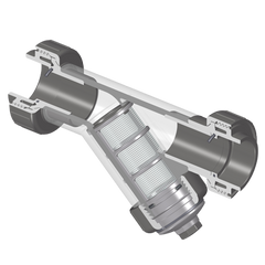 Spears YS3AP8-007CL 3/4 PVC CL TRUE UNION WYE STRAINER SOCKET FKM P8MESH  | Midwest Supply Us