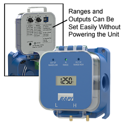 BAPI BA/ZPM-LR-NT-D ZPM - Differential Pressure Sensor, Field Selected Range and Output  | Midwest Supply Us