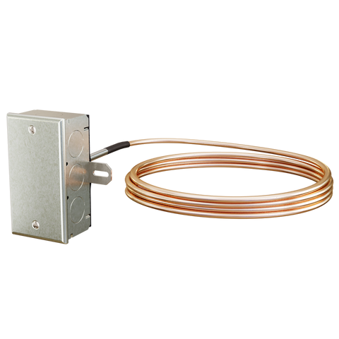 ACI A/CP-A-12'-GD 10K ohm Type II | Copper Tube Averaging Temperature Sensor | Averaging Wire Length: 12 feet | Galvanized Housing Enclosure Box  | Midwest Supply Us