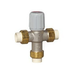 Resideo AM100-UCPVC-1LF AM-1 SERIES LEAD FREE MIXING VALVE, 1/2", 100-145F, UNION CPVC  | Midwest Supply Us
