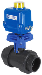 Spears 24201A112-025-A 2-1/2 PVC TRUE UNION 2000 INDUSTRIAL BALL VALVE FLANGED FKM 115VAC NEMA4 75%  | Midwest Supply Us