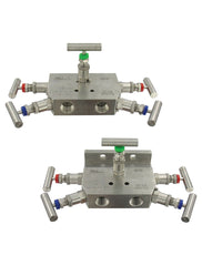 Dwyer Instruments BBV-21 5-valve manifold with side mounted vent valves.  | Midwest Supply Us