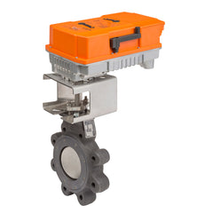 Belimo F6200-150SHP+PRBUP-MFT-T Butterfly Valve (BFV), 8", 2-way, ANSI Class150 | Valve Actuator, Non fail-safe, AC24-240V / DC24-125V, 2-10V, 2 x SPDT, terminals, BACnet MS/TP  | Midwest Supply Us