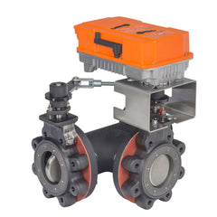 Belimo F7125-150SHP+PRBUP-3-T Butterfly Valve | 5" | 3 Way | 714 Cv | w/ Non-Spring | 24 -240V | On/Off  | Midwest Supply Us