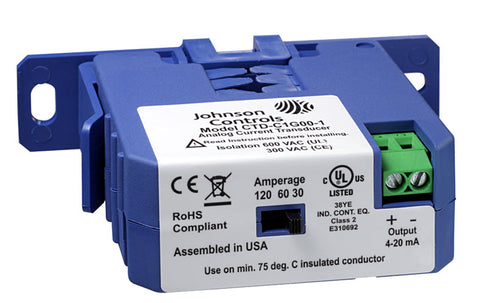 Johnson Controls CTD-C1G00-1 SPLIT CLAMPLED CORE 4-20; MA; MULTI-RANGE 30/60/120A CURRENT TRANSDUCER  | Midwest Supply Us