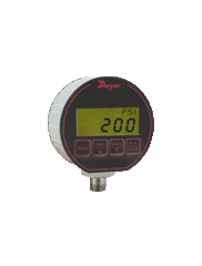 Dwyer Instruments DPG-205 Digital pressure gage | selectable engineering units: 100.0 psig | 7.03 kg/cm² | 6.895 bar | 203.6" Hg | 230.7 ft w.c. | 224.8 ft seawater @ 4°C | 689.5 kPa | 1600 oz/in² | 2768" w.c. | 6895 mbar | 7031 cm w.c. | 5172 mm Hg.  | Midwest Supply Us