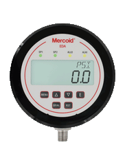 Dwyer Instruments EDAW-N1E1-03T1 Electronic pressure switch | range 0-60 psi | 1/4" male NPT bottom connection | 316L SS | 2 SPDT relays | 4-20 mA output.  | Midwest Supply Us