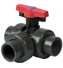 Spears 7023T1-020 2 PVC TRUE UNION INDUSTRIAL 3 WAY FULL PORT HORIZONTAL T1 FLANGED EPDM  | Midwest Supply Us