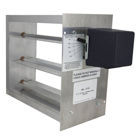 iO HVAC Controls HD-1606-BM Rectangular 16 x 06 Zone Damper-BM  | Midwest Supply Us