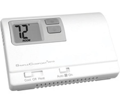 ICM Controls SC2010L Thermostat, 1-stage heat/1-stage cool or heat pump, backlit, dual power.  | Midwest Supply Us