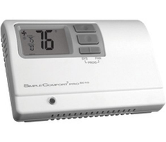 ICM Controls SC5010 Thermostat, 7-Day, 5-1-1 or 5-2 programmable,1-stage heat/cool or 1-stage heatpump, auto-changeover, soft buttons, backlit, min/max temperature limiting, field calibration, remote sensing, SimpleSet target programming, dual power.  | Midwest Supply Us