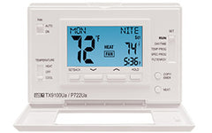 LUXPRO THERMOSTATS P722U-010 24v/Millivolt Multi Stage Dual Powered 7 Day Programmable Digital Thermostat With Auto Changover Keypad Lockout & Lighted Display 2H-2C 45-90F Replaces PSP602 PSPA722 PSD122E TX9100U  | Midwest Supply Us