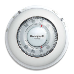 HONEYWELL RESIDENTIAL T87N1000 Premier White 24v Mercury Free Heating/Cooling Round Thermostat For Conventional/gas Heat Pump Oil Electric Forced Warm Air Steam And Gravity 2 & 3 Wire Applications 1H-1C 40-90F  | Midwest Supply Us