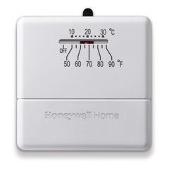 HONEYWELL RESIDENTIAL TS812A1007 Premier White 750 Millivolt Snap Acting Mercury Free Heat Only Thermostat With Positve Off And Heat-Off Switch 50-90F  | Midwest Supply Us
