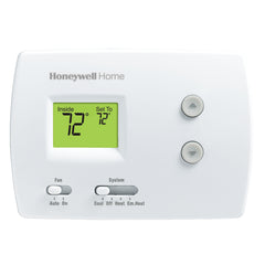 HONEYWELL RESIDENTIAL TH3210D1004 Premier White 24v Pro 3000 Digital Non Programmable Dual Powered Heat Pump Thermostat With Backlit Display 2H-1C 45-90F  | Midwest Supply Us