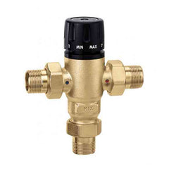 CALEFFI 521500A 3/4" NPT. Lead Free Point of Dist. 3 Way Thermostatic Mixing Valve 85-155F  | Midwest Supply Us