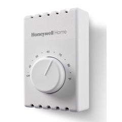 HONEYWELL RESIDENTIAL T410B1004 120/208/240/277V Four Wire Premier White DPST Bimetal Electric Heat Thermostat With Positive Off 40-80F  | Midwest Supply Us