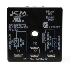 RHEEM 42-22655-02 Time Delay Relay - On Delay on Break  | Midwest Supply Us