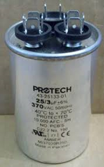 RHEEM 43-25133-01 Capacitor - 25/3/370 Dual Round  | Midwest Supply Us