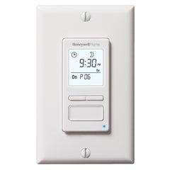 HONEYWELL RESIDENTIAL PLS750C1000 120v Econoswitch TM 7 Day Programmable Wall Switch With Solar Timetable Up To 21 On/Off Programs Per Day Replaces TI072-3W White  | Midwest Supply Us