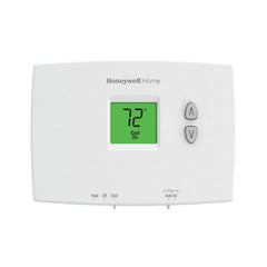 HONEYWELL RESIDENTIAL TH1110DH1003 24v/Millivolt Single Stage Dual Powered Focus Pro 1000 Digital Non Programmable Conventional/Heatpump Horizontal Mount Thermostat With Backlit Display 1H-1C 40-90F  | Midwest Supply Us