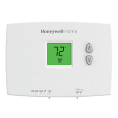 HONEYWELL RESIDENTIAL TH1210DH1001 24v Multi Stage Dual Powered Focus Pro 1000 Digital Non Programmable Heat Pump Horizontal Mount Thermostat With Backlit Display 2H-1C 40-90F  | Midwest Supply Us