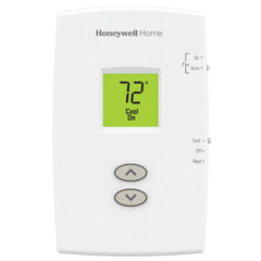 HONEYWELL RESIDENTIAL TH1110DV1009 24v/Millivolt Single Stage Dual Powered Focus Pro 1000 Digital Non Programmable Conventional/Heatpump Vertical Mount Thermostat With Backlit Display 1H-1C 40-90F  | Midwest Supply Us