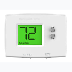 HONEYWELL RESIDENTIAL TH1110E1000 E1 PRO 24V/Millivolt Single Stage Digital Non Programmable Battery Powered Or Hard Wired Horizontal Mount Thermostat With Back Light 1H-1C 40-90F  | Midwest Supply Us