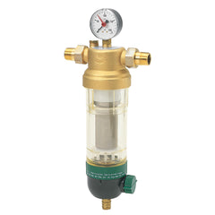 HONEYWELL RESIDENTIAL F76S1007 1/2" Water Filter With 100 Micron Filter & Plastic Sump Includes Sweat & Threaded Unions  | Midwest Supply Us