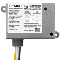 RIB RELAYS RIB2402B Enclosed Relay 20amp Spdt 24vac/dc/208-277vac  | Midwest Supply Us