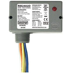 RIB RELAYS RIB2402D Enclosed Relay 10amp DPDT 24vac/dc/208-277vac  | Midwest Supply Us
