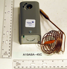 JOHNSON A19ABA-45C SPDT Remote Bulb Temperature Control -30/100F; Diff Adj 3 To 12F; Screwdriver Adj. 6' Cap.  | Midwest Supply Us