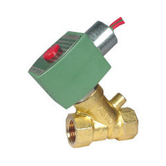 ASCO CONTROLS 8210G015 120/60 110/50 Vac 1/2" NPT. 2 Way N.C. Brass Solenoid Valve For Air & Water 180F 20126  | Midwest Supply Us