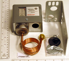 JOHNSON P70AB-12C SPST Pressure Control 12"/80# Diff Adj 5/35# 1/4" Flare 36" Cap. Replaces P70AB-47 & P70AA-185  | Midwest Supply Us