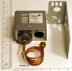 JOHNSON P72AA-1C Dpst Pressure Control 20 /100#; Auto Reset 36" Cap 1/4 Flare Nut  | Midwest Supply Us
