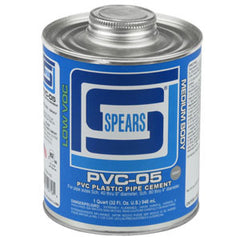Spears PVC05G-010 1/2 PINT PVC-05 MED BODY GRAY PVC  | Midwest Supply Us