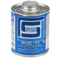 Spears PVC11G-010 1/2 PINT PVC-11 HEAVY BODY GRAY PVC  | Midwest Supply Us