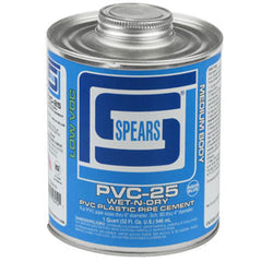 Spears PVC25B-010 1/2 PINT PVC-25 MED BODY AQUA BLUE PVC  | Midwest Supply Us