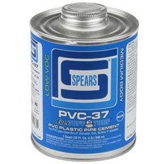 Spears PVC37B-010 1/2 PINT PVC-37 MED BODY AQUA BLUE PVC  | Midwest Supply Us