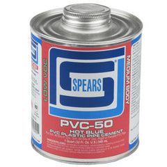 Spears PVC50B-010 1/2 PINT PVC-50 HOT BLUE MED BODY PVC  | Midwest Supply Us