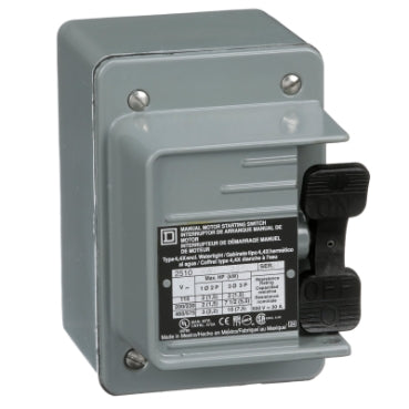 Square D 2510KW1 Single Unit Manual Switch, 30A, NEMA 4, 2-Pole, Toggle Operated, No Indicator, 600VAC  | Midwest Supply Us