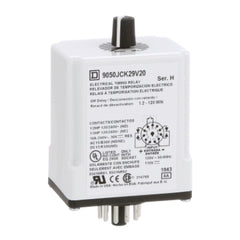 Schneider Electric (Square D) 9050JCK29V20 Timing Relay, Type JCK, plug In, off delay, adjustable time, 1.2 to 120 minutes, 10A, 240 VAC, 120 VAC/110 VDC  | Midwest Supply Us
