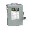 DU221RB | Single Throw Safety Switch, GD, 240V, 30A, 2P, NEMA 3R | Square D