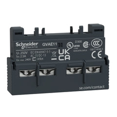 Schneider Electric (Square D) GVAE11 TeSys Deca Manual Starter and Protector, auxiliary contact block, 1 NO and 1 NC, top mount, screw clamp  | Midwest Supply Us