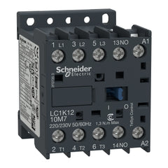 Schneider Electric (Square D) LC1K1210F7 TeSys K Contactor, 3-Poles (3 NO), 1 NO Aux. Contact, 12A, 110V AC Coil, Non-Reversing  | Midwest Supply Us
